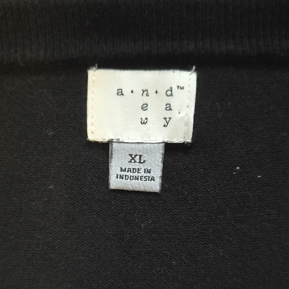 a new day Black Cardigan Sweater with Round Neckline - Picture 2 of 2